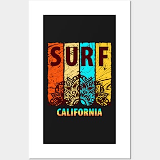 Surf California Posters and Art